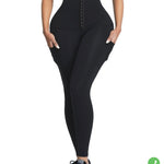 HIGH WAIST LEGGINGS WITH POCKET - WrapAndTuck