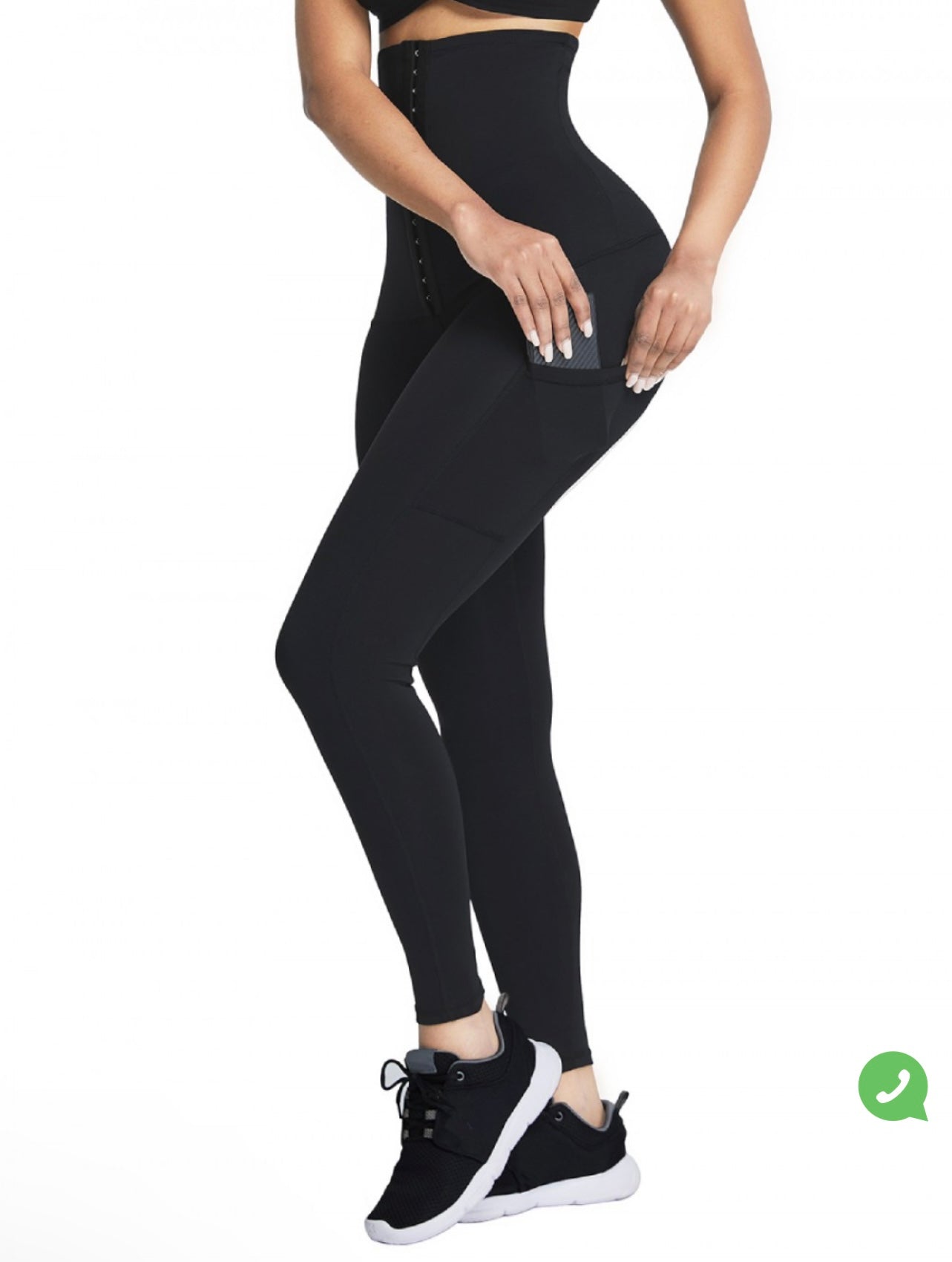 HIGH WAIST LEGGINGS WITH POCKET - WrapAndTuck