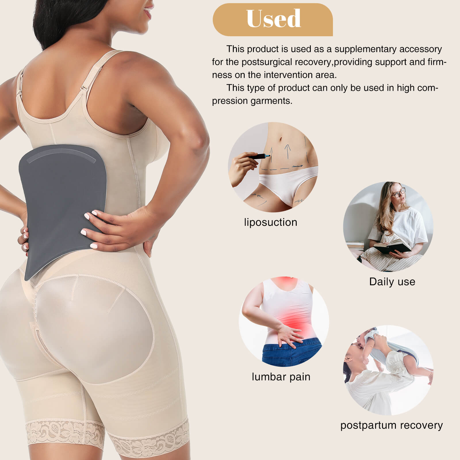 Post - surgical compression board - WrapAndTuck