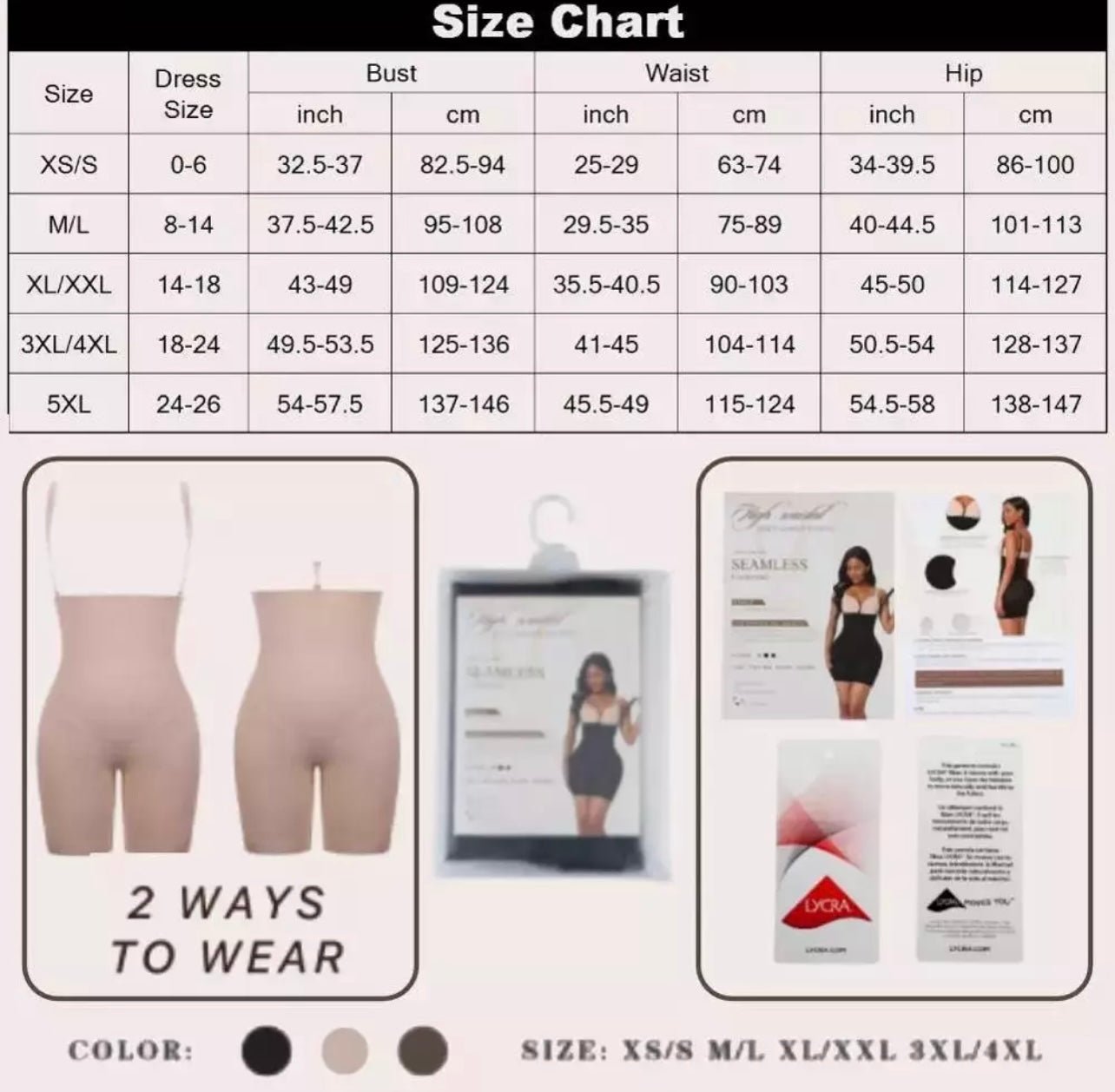 Seamless shape wear - WrapAndTuck