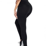 Shape Wear Leggings With Zipper - WrapAndTuck