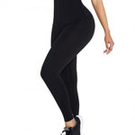 Shape Wear Leggings With Zipper - WrapAndTuck