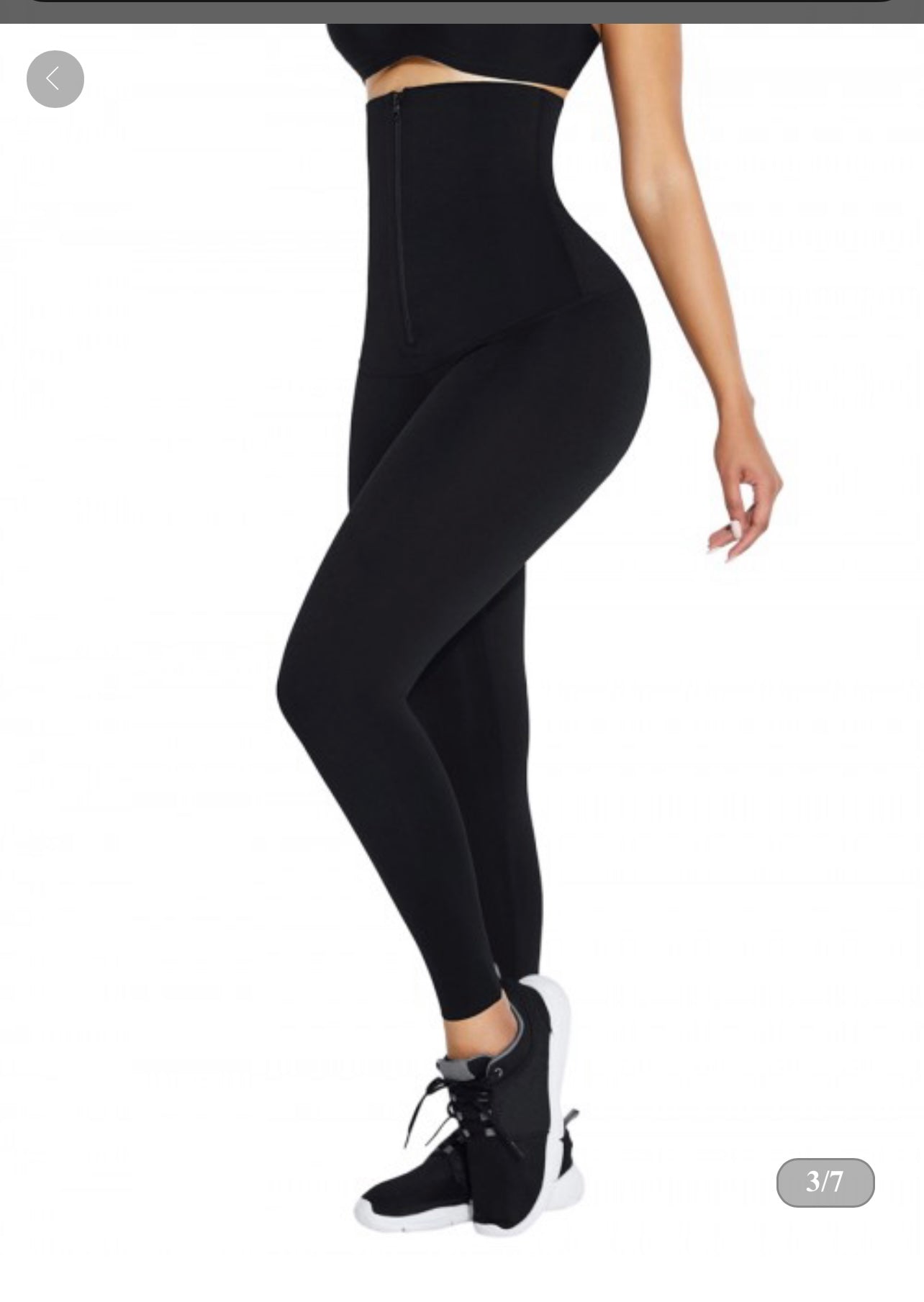 Shape Wear Leggings With Zipper - WrapAndTuck