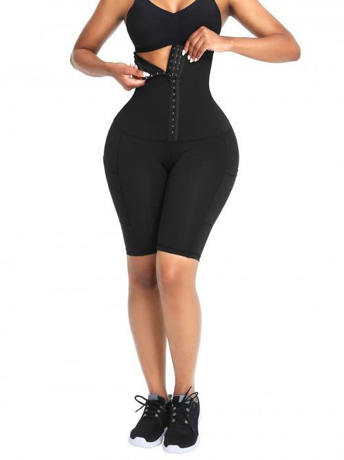 Summer Short Shape Wear Leggings with pocket - WrapAndTuck