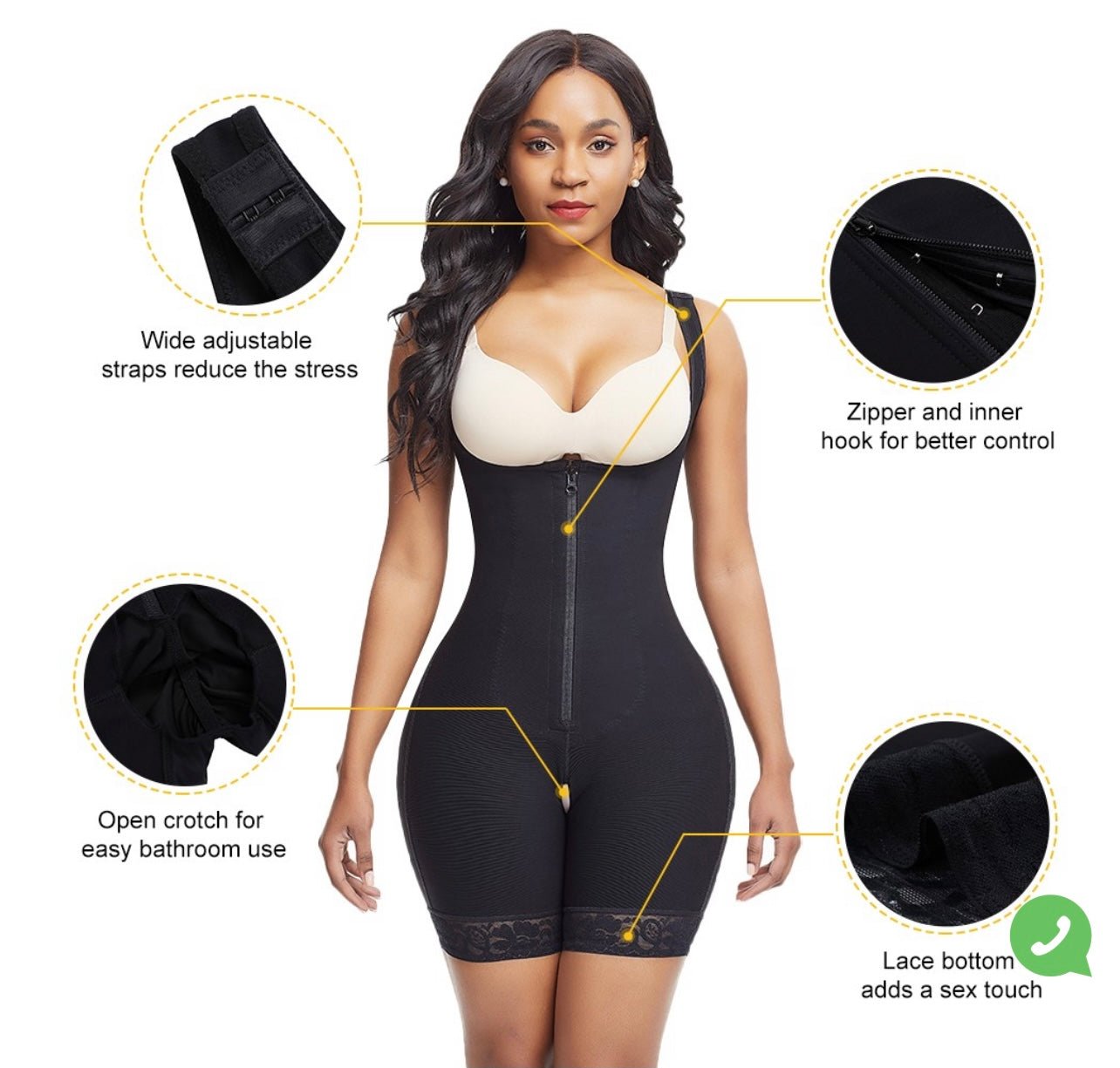 ZIPPER FULL COMPRESSION SHAPEWEAR - WrapAndTuck