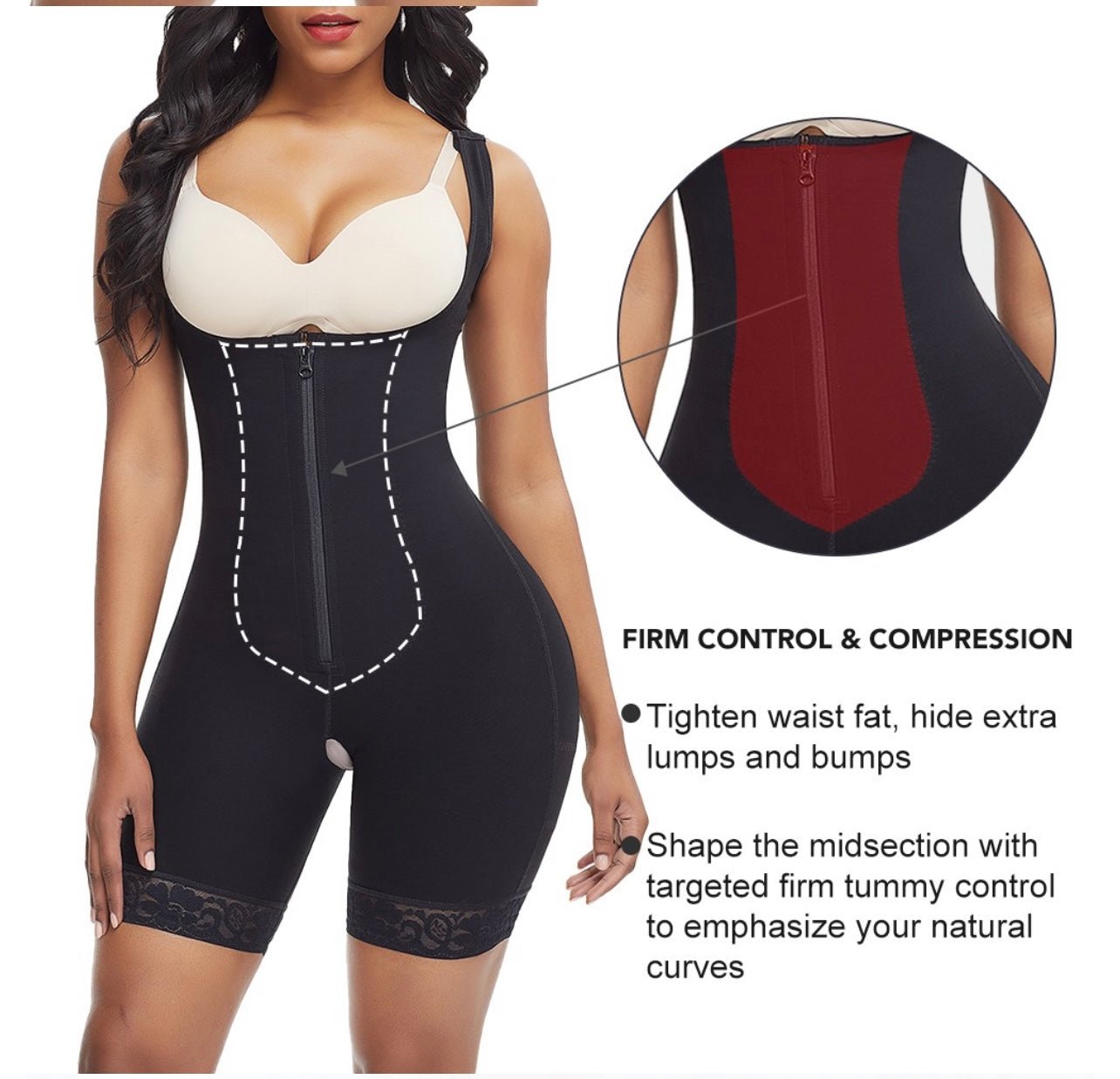 ZIPPER FULL COMPRESSION SHAPEWEAR - WrapAndTuck