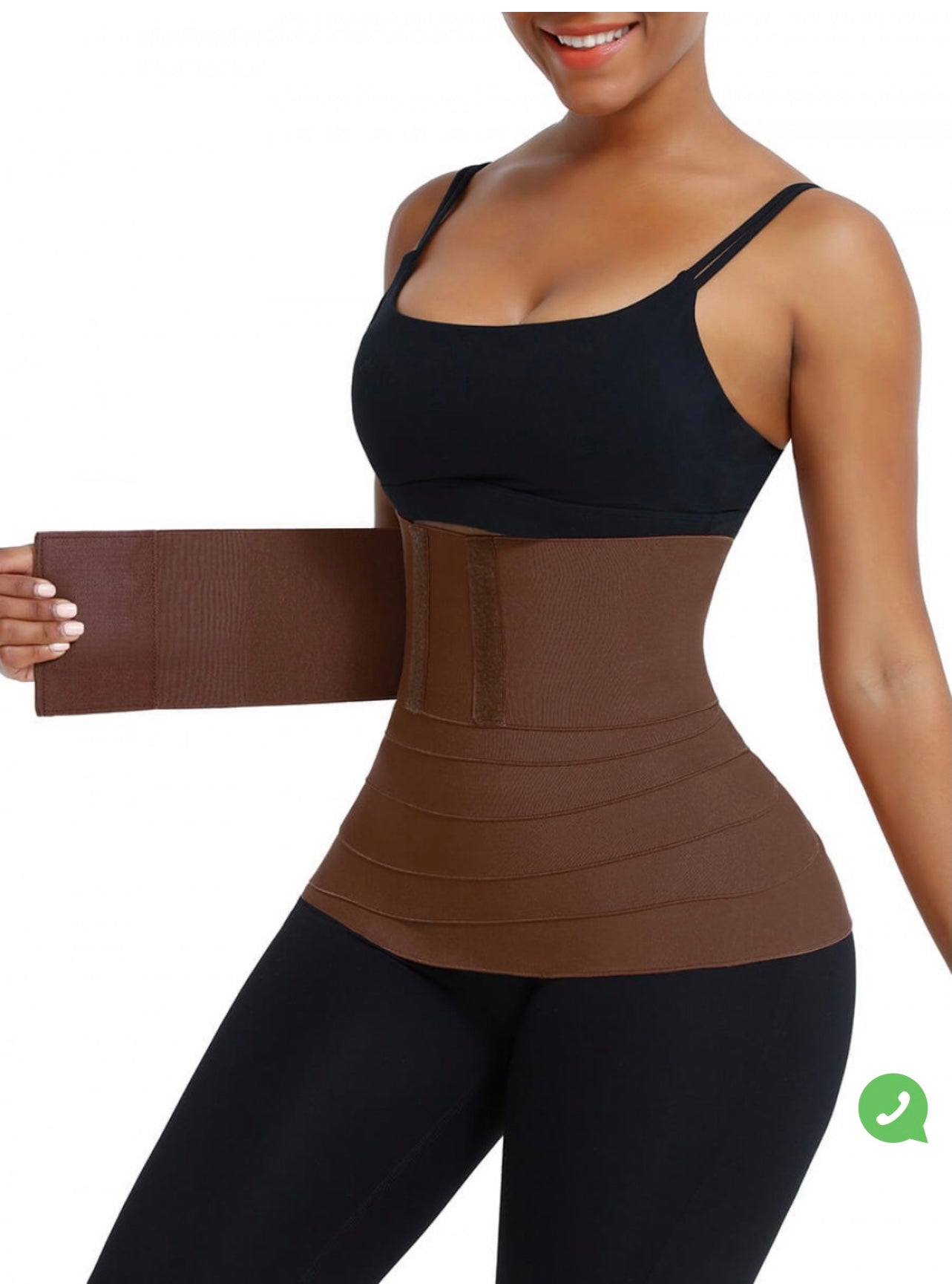 easywrap waist trainer/ one size fit all brown